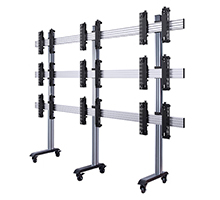 BT8371-3x3 - System X Universal Mobile Videowall Stand for 3x3 Video Walls