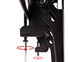 Security locking screws and Allen key provide a secure installation