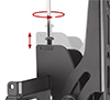 BT8431 - Arms feature levelling screws to adjust the screen height once mounted