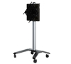 BT8567 - Flat Screen Trolley With Flip Rotation & Height Adjustment - Silver / Black